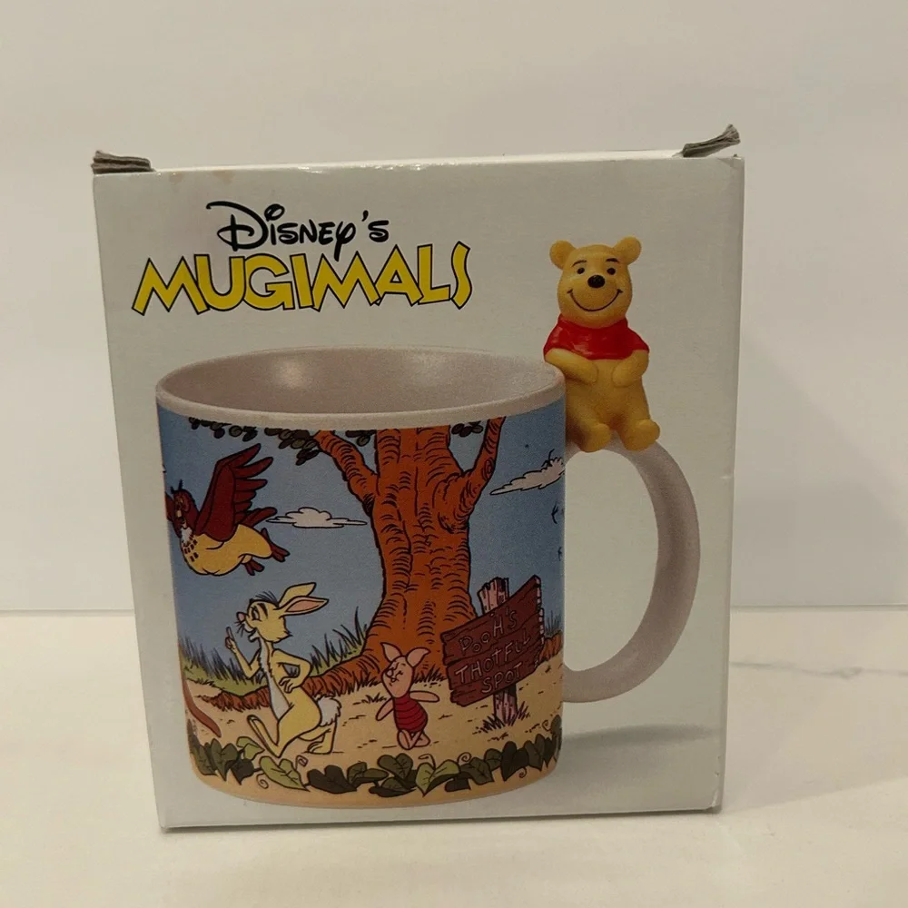 Vtg‎ Disney Winnie The Pooh 3D Coffee Mug Christopher Robin Tigger Piglet W/ Box